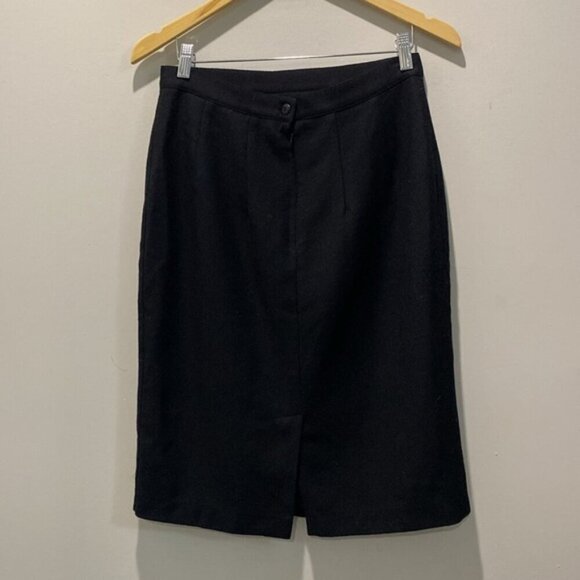 Black Pencil Skirt Classic Wool skirt Size medium - Picture 5 of 10
